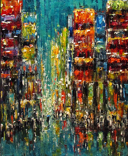 Debra Hurd Original Paintings And Jazz Art Abstract Cityscape Painting