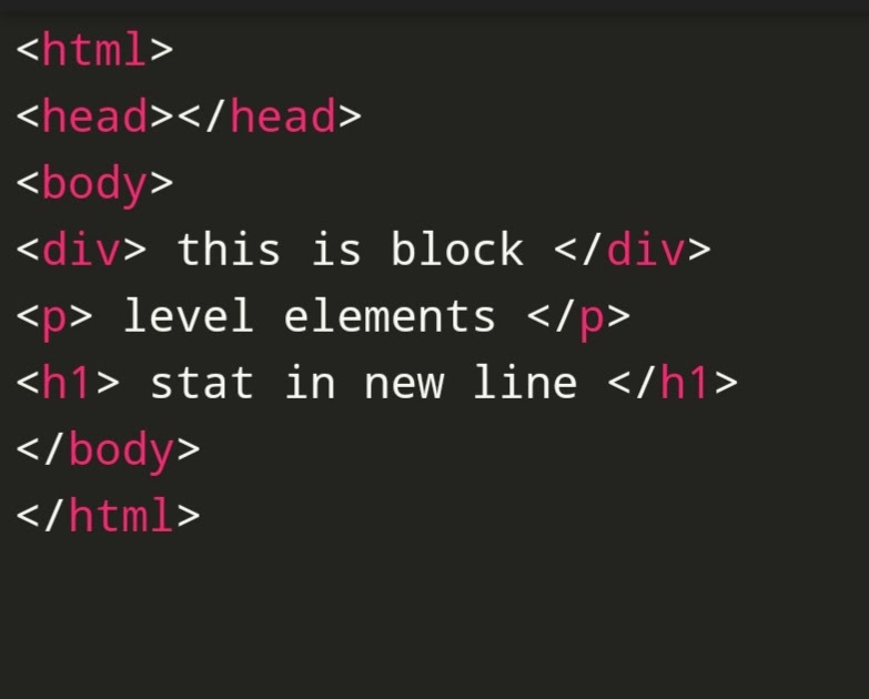 Block and Inline Elements in HTML