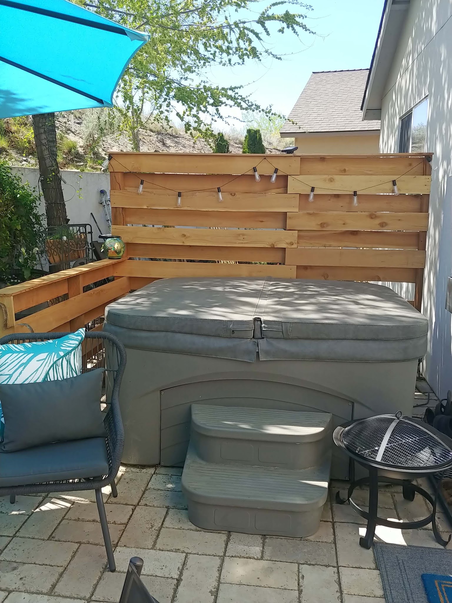 DIY Hot Tub Privacy Screen Little Vintage Cottage