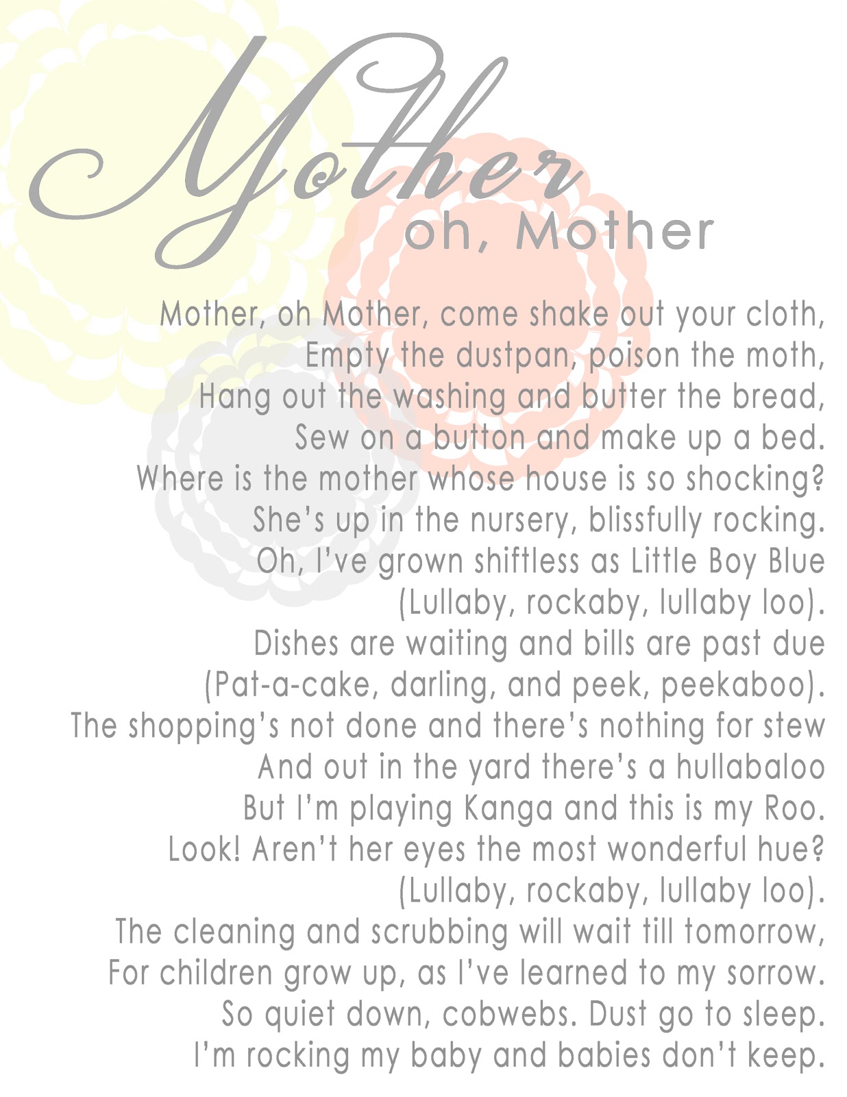 Happy Mother's Day and a Mother's Day Printable - Classy Clutter
