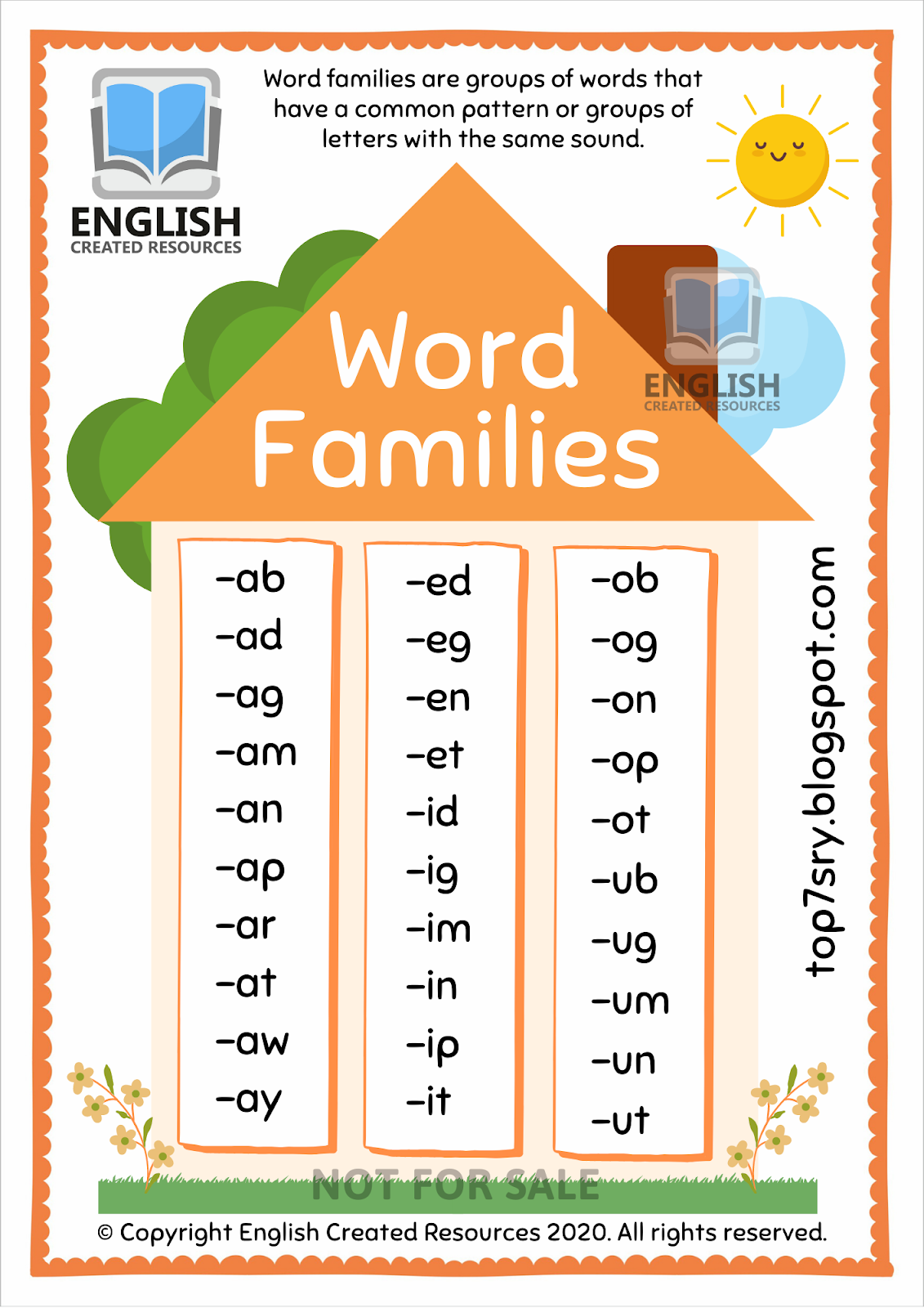 Word Family Worksheets - English Created Resources