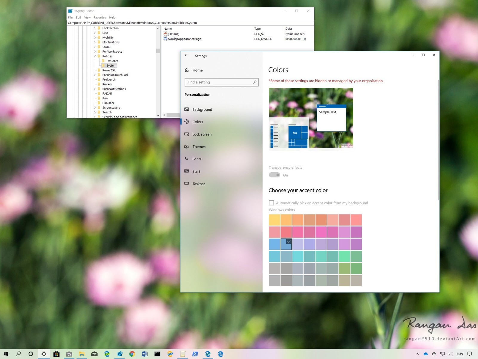 How to Prevent Changing Color in Windows 10