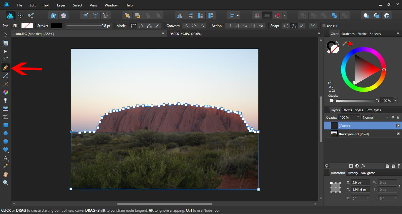 How to remove and change a background with Affinity Designer Design