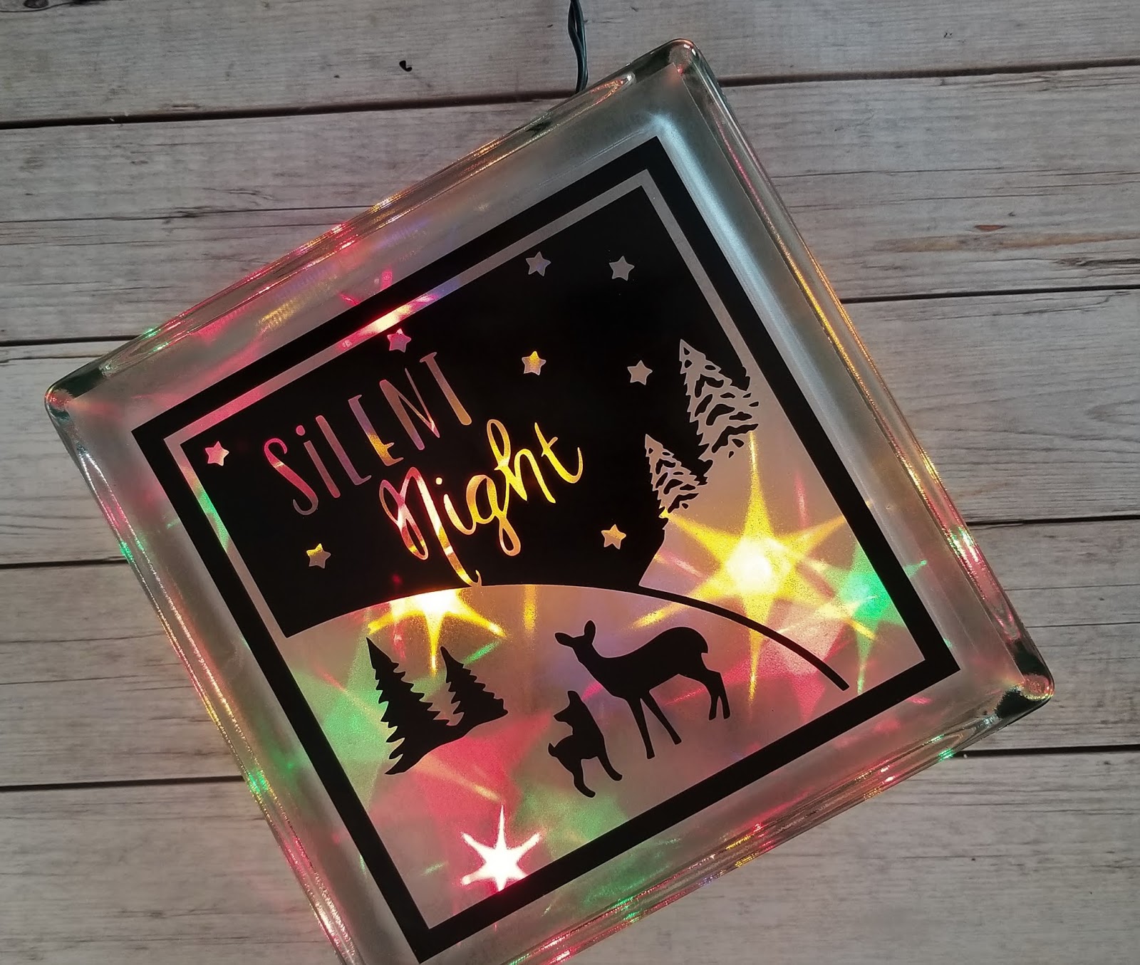 How to Decorate a Glass Block + Free Holiday Cut File Sew Simple Home