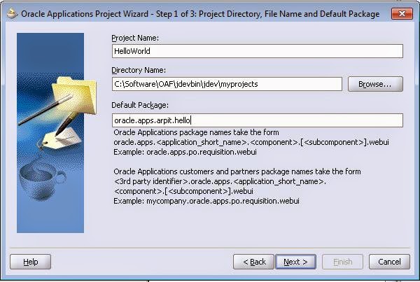 Learning SOA: Hello World Project in OAF