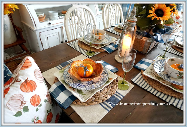 Farmhouse Cottage Style Fall Dining Room-From My Front Porch To Yours