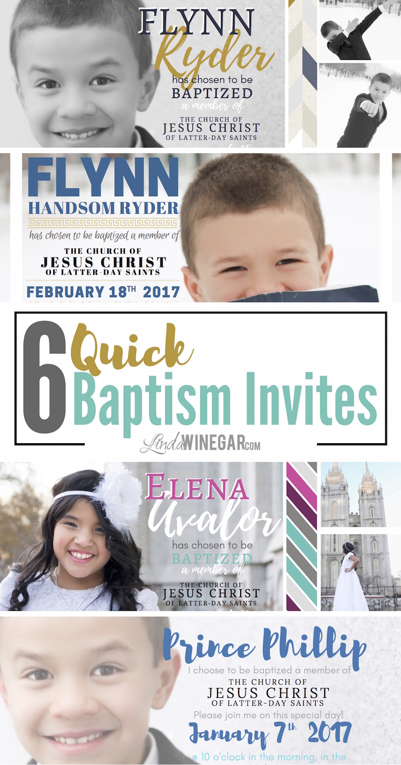 6 Quick LDS Baptism Invites Linda Winegar