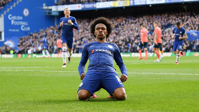 تشيلسي يستعرض برباعية في شباك إيفرتون تشيلسي يستعرض برباعية في شباك إيفرتون