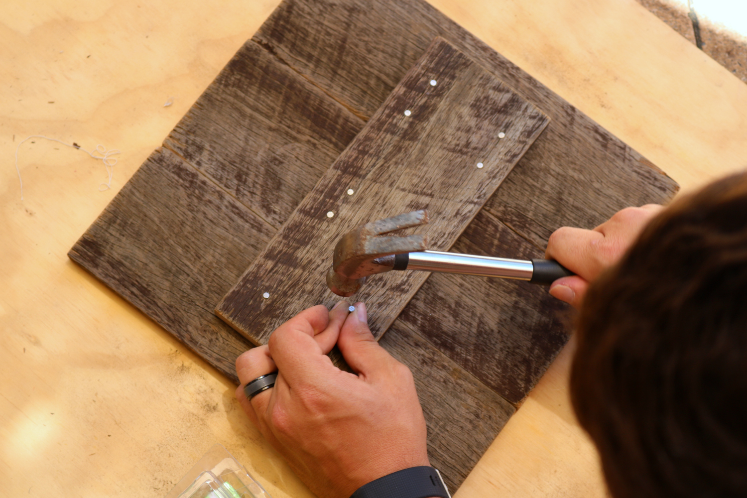 Southern In Law How to Make String Art Using Recycled Wood (an Easy