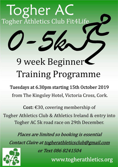 Running In Cork Ireland Togher Ac Couch To 5k Programme For