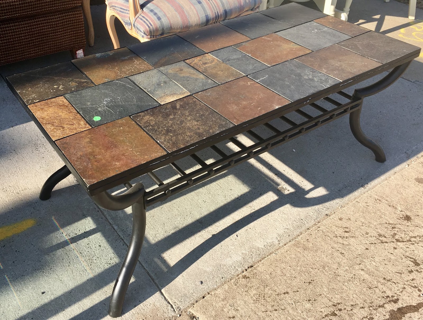 Uhuru Furniture & Collectibles Stone Top Coffee Table 95 SOLD