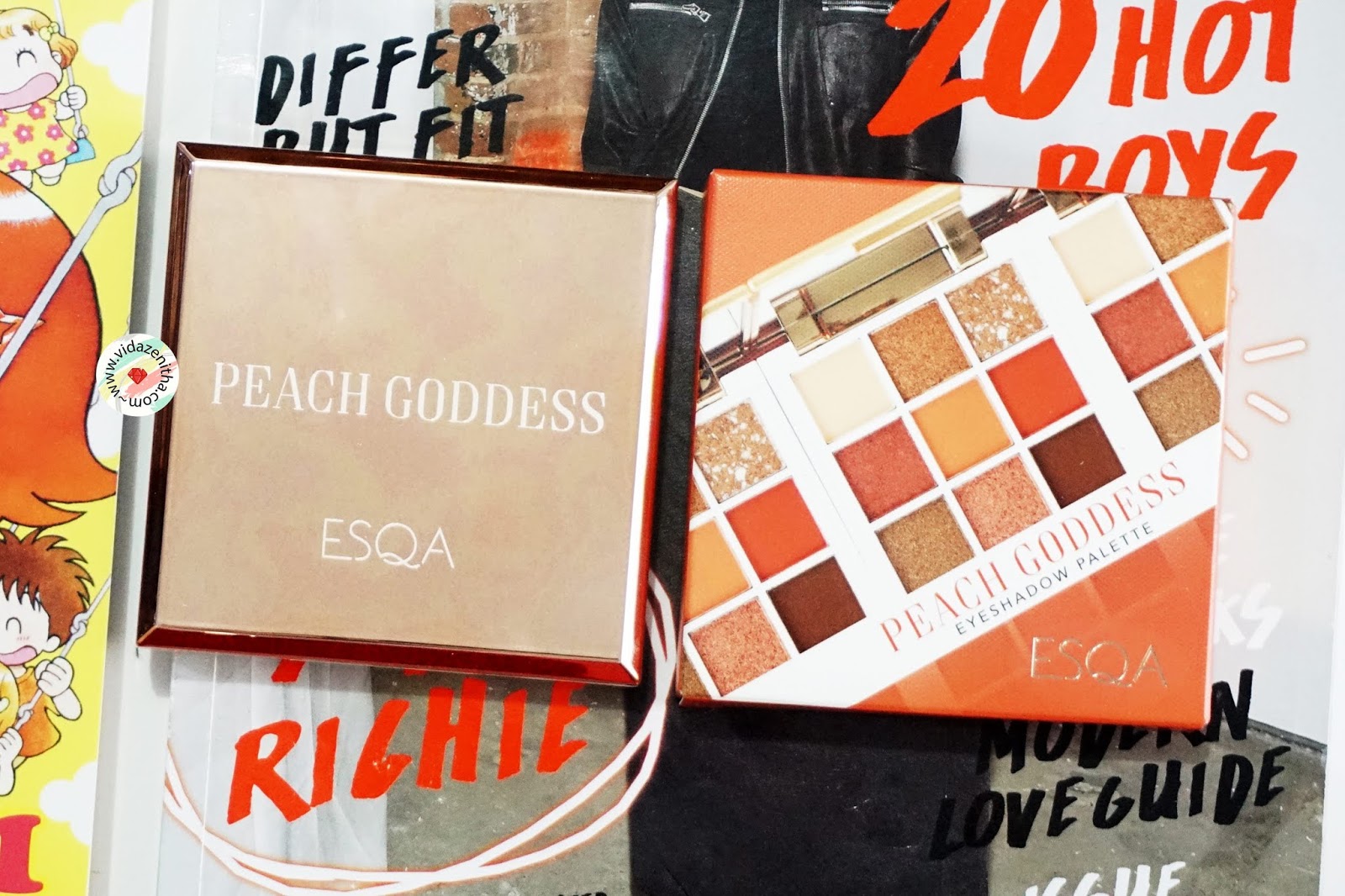 REVIEW ESQA PEACH GODDESS EYESHADOW PALETTE VIDA ZENITHA
