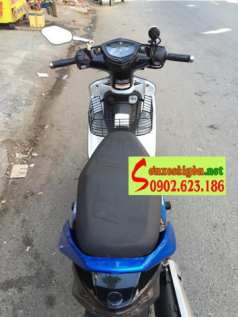 Mẫu sơn xe Exciter 2010 Spark màu xanh ngọc đen