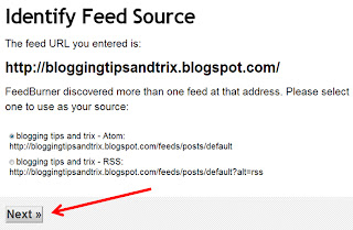 getting feedburner email feedlink