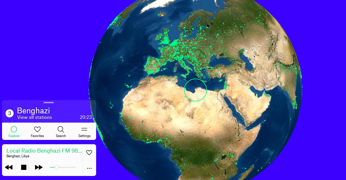 Globe terrestre, Carte du monde
