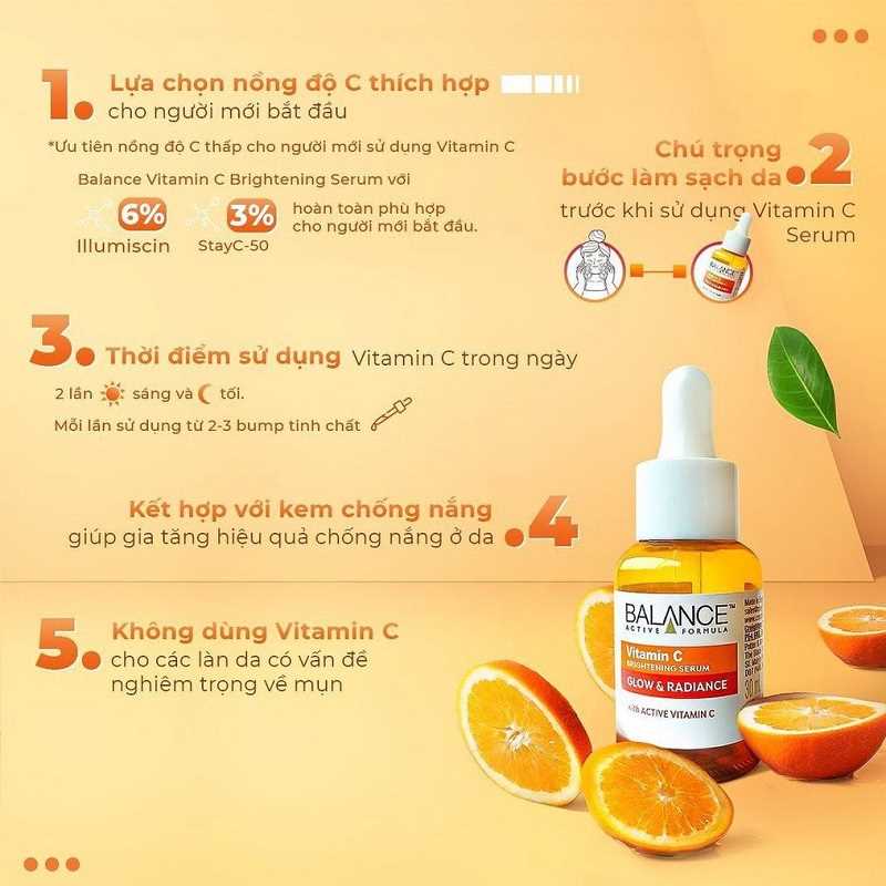 Serum trắng da, mờ thâm Balance Active Formula Vitamin C Brightening 30ml