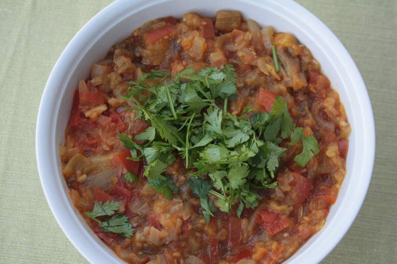 Bharta (Indisches Auberginen-Curry) - Kirschbiene kocht
