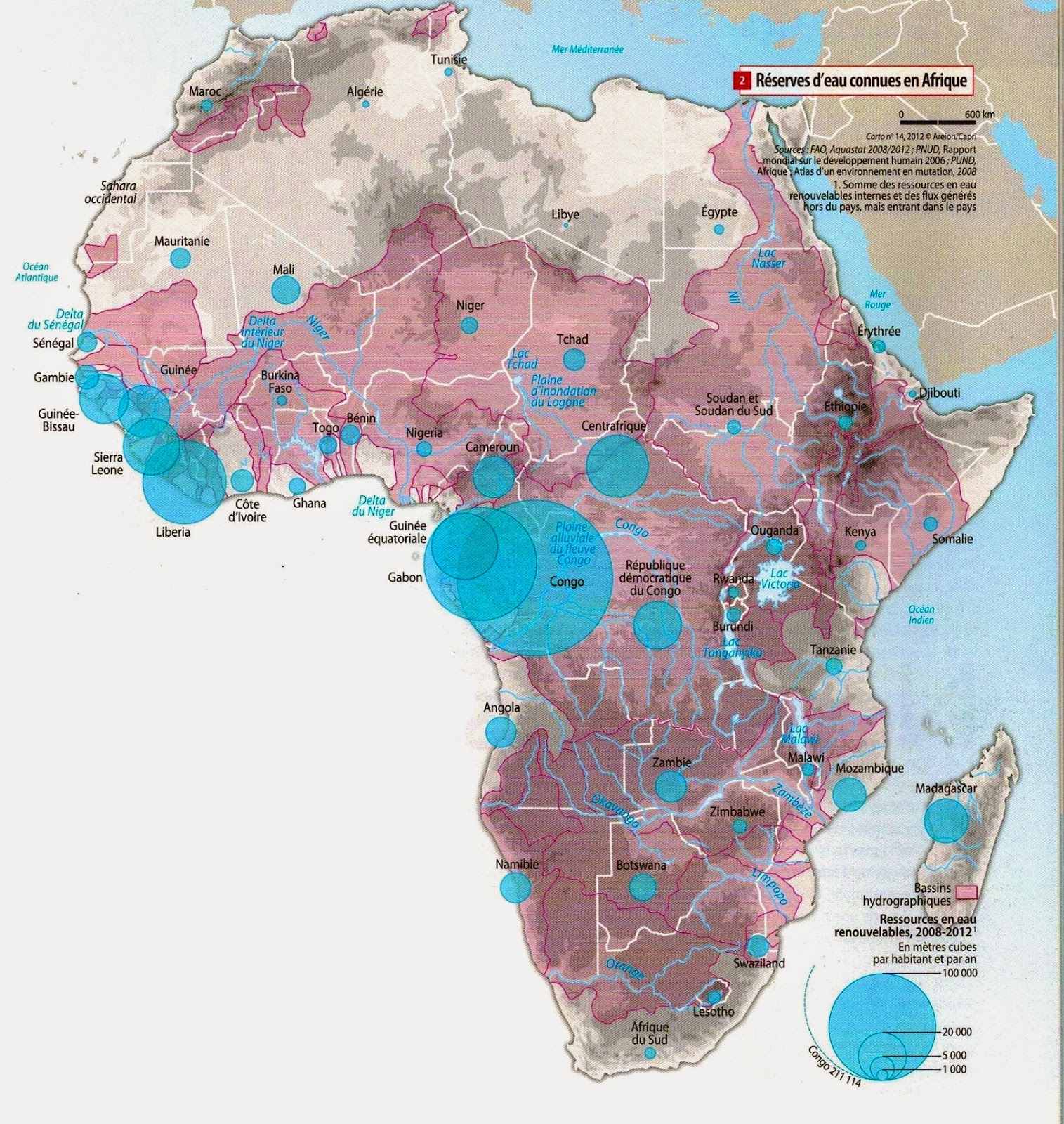 africa water map