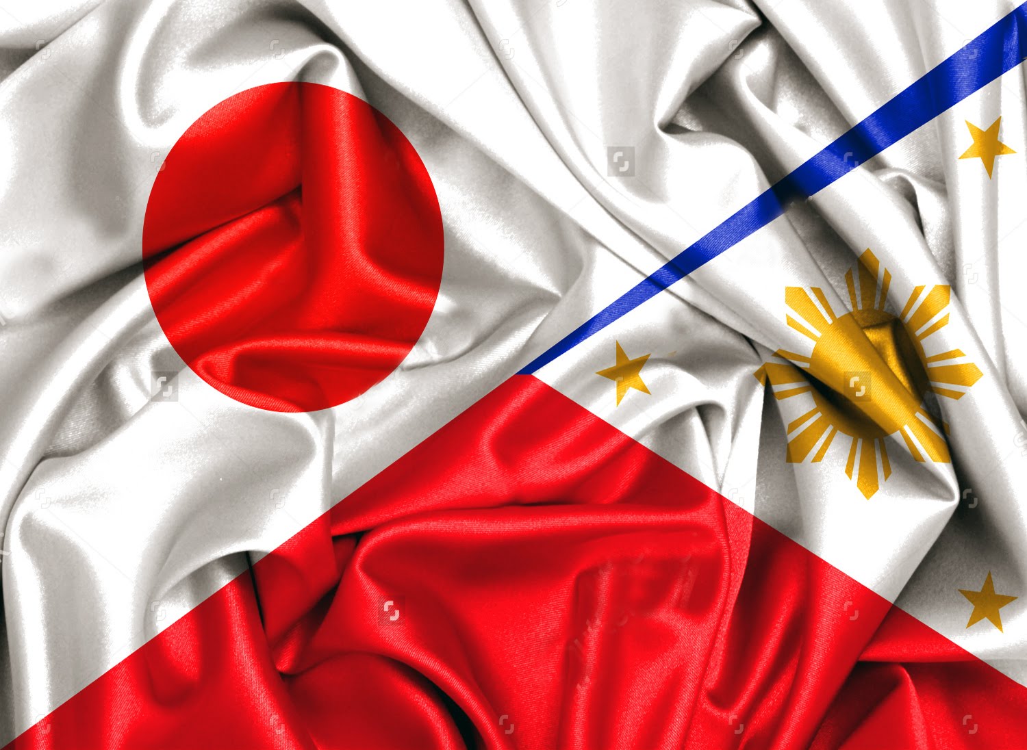Philippine and Japanese Flag (by stockphoto)