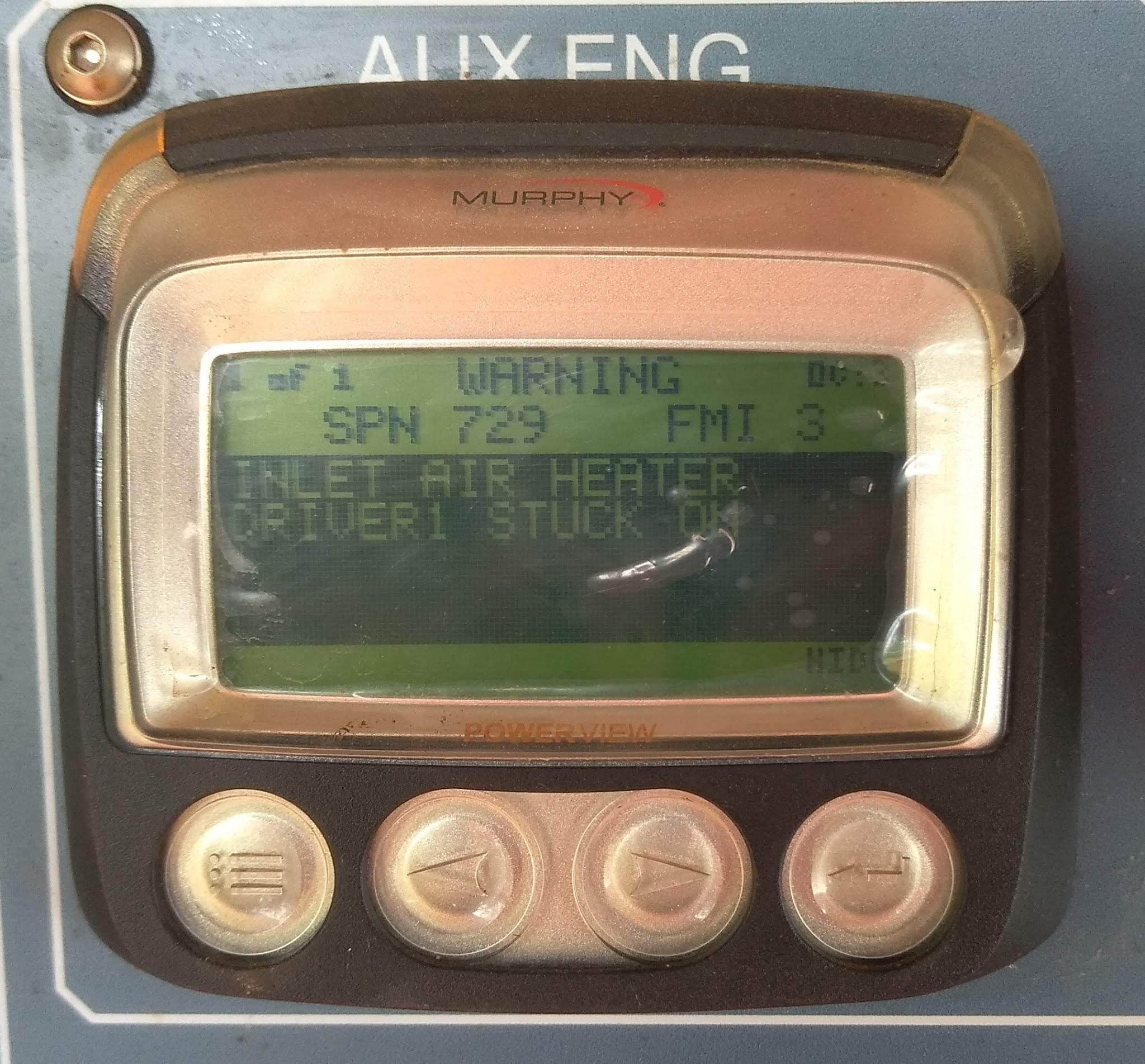 Intake Air Heater 1 Circuit Voltage Above Normal or Shorted to High