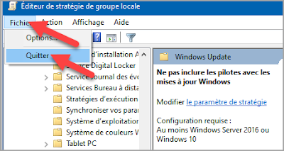 Désactiver l'installation des mises à jour automatique des pilotes avec l'éditeur de stratégie de groupe locale Windows 10 désactiver, arrêter, installation, mises à jour, automatique, pilote, driver, mise à jour Windows, Windows 10, stratégie de groupe locale, gpedit.msc, administration, problème pilote