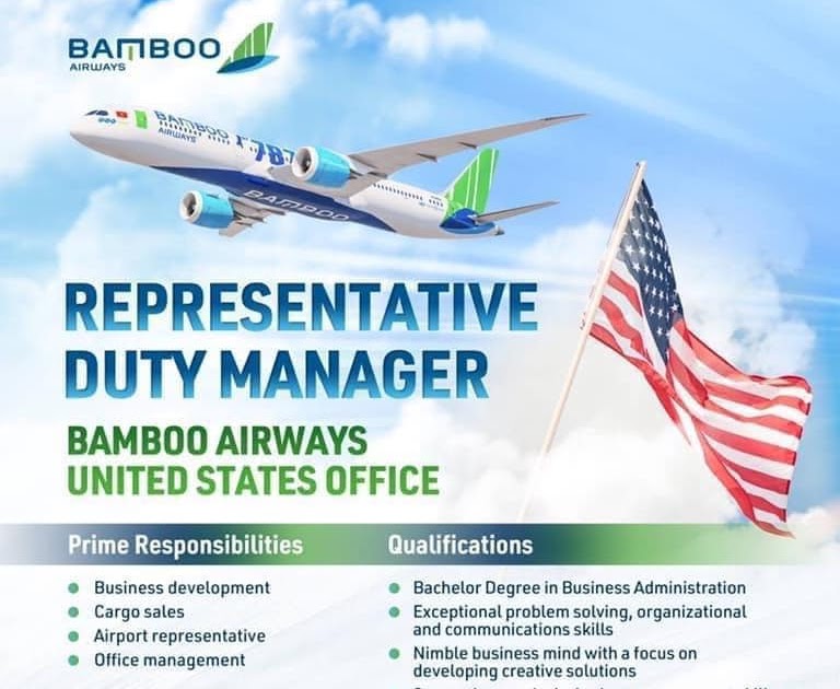 Fly Gosh Bamboo Airways Recruitment Representative Duty Manager