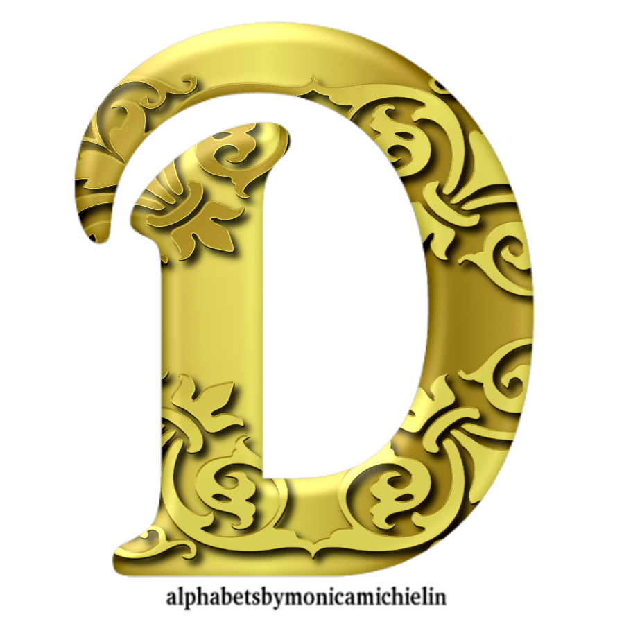 M. Michielin Alphabets: GOLDEN DAMASK TEXTURE ORNAMENT ALPHABET, ICONS ...