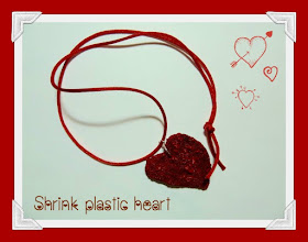 Valentine shrink heart necklace