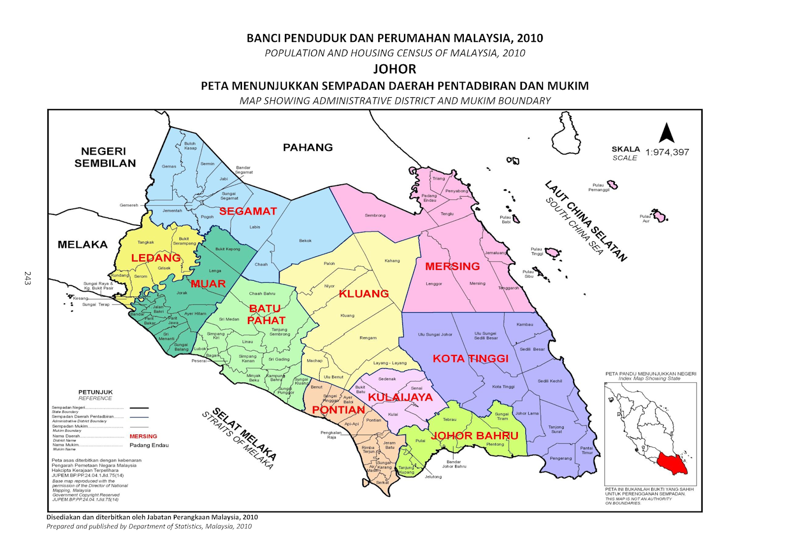 Senarai daerah di johor 2021