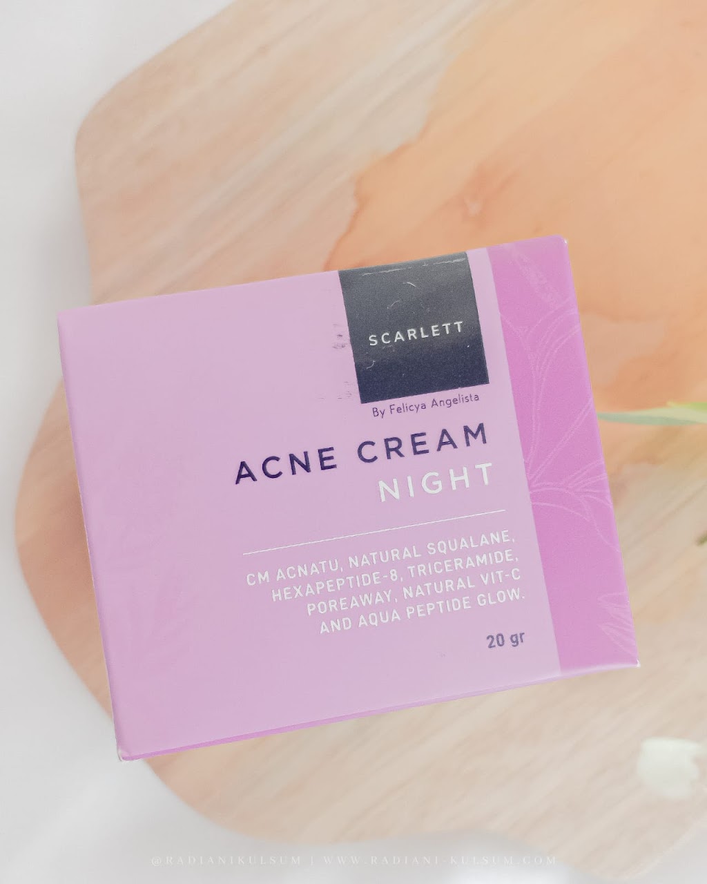 scarlett whitening - acne cream night