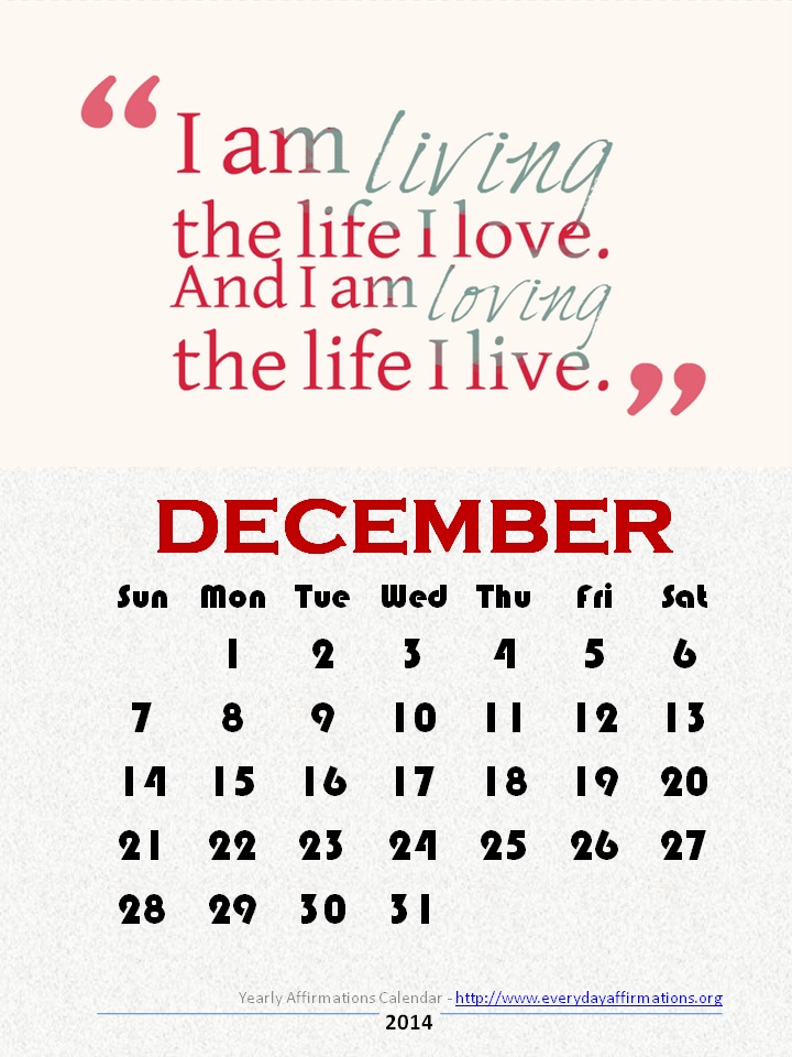 Everyday Affirmations Affirmations Calendar 2015 Everyday Affirmations Affirmations Calendar 2015