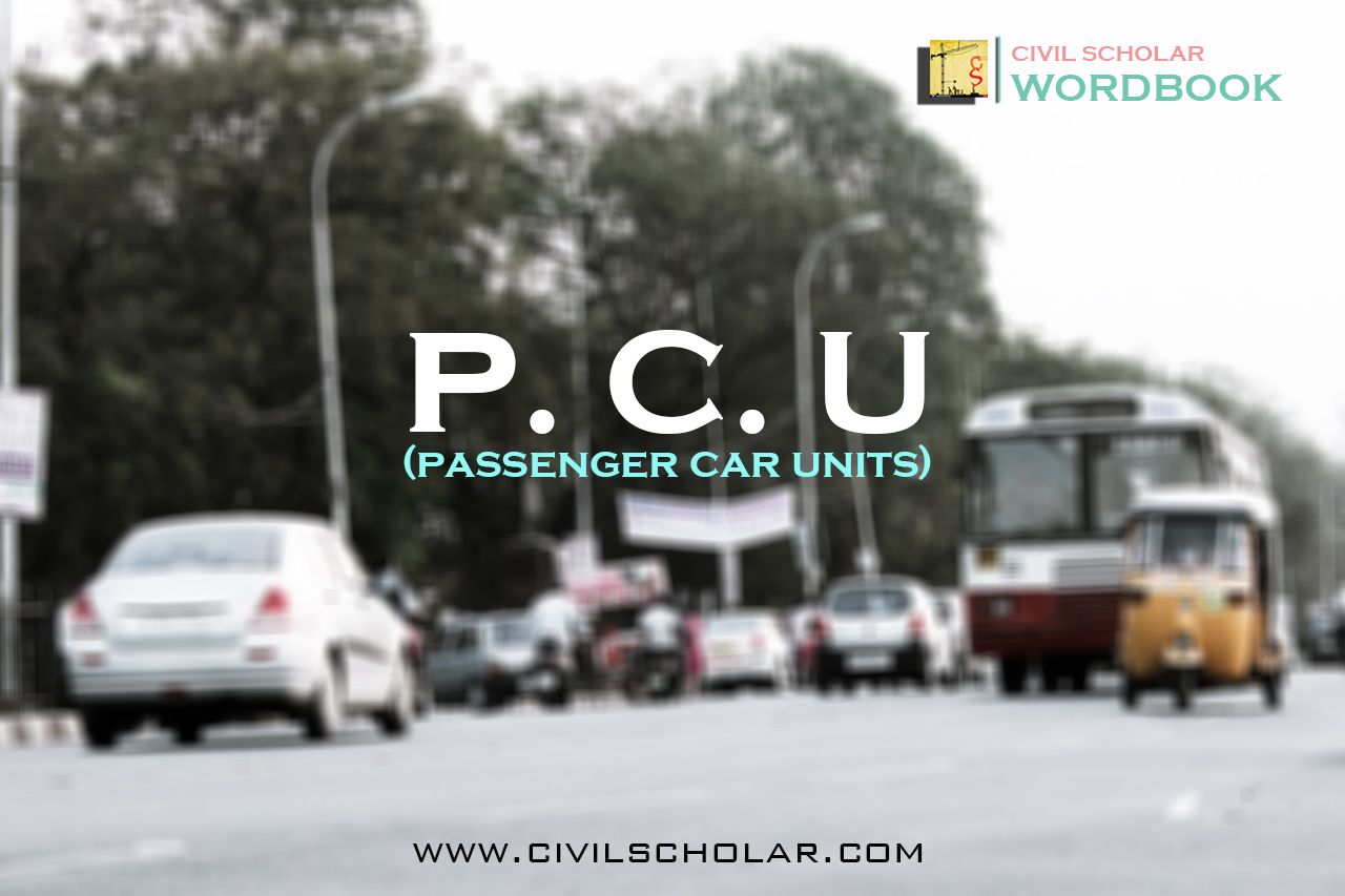 Passenger Car Units (PCU) Civil Scholar