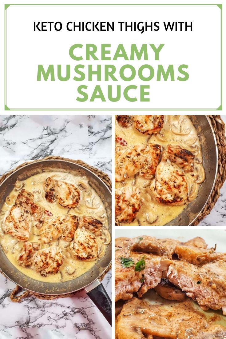 Keto Chicken Thighs with Creamy Mushrooms Sauce