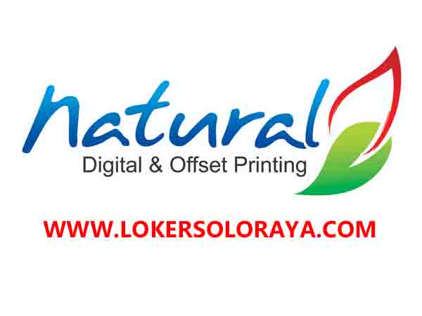 Lowongan Kerja Solo September 2020 di Natural Digital & Offset Printing