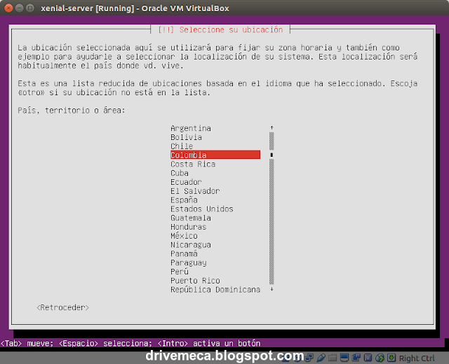 DriveMeca instalando y configurando Ubuntu Server 16.04 LTS paso a paso