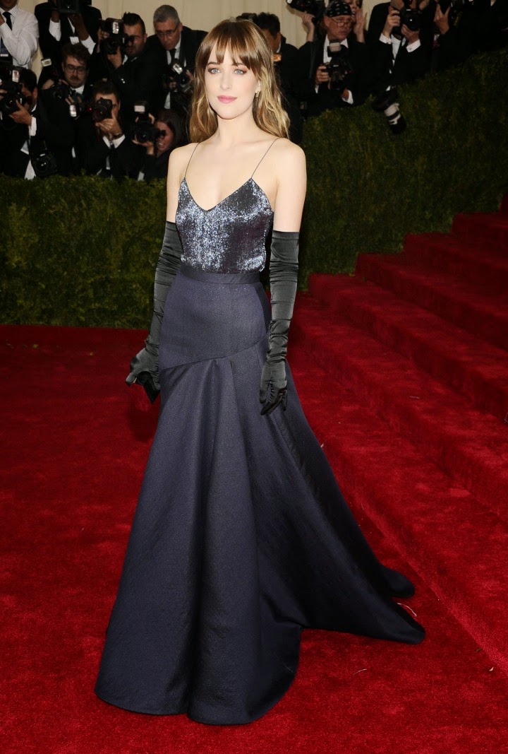 Dakota Johnson wears slinky Jason Wu dress to the 2014 Met Gala