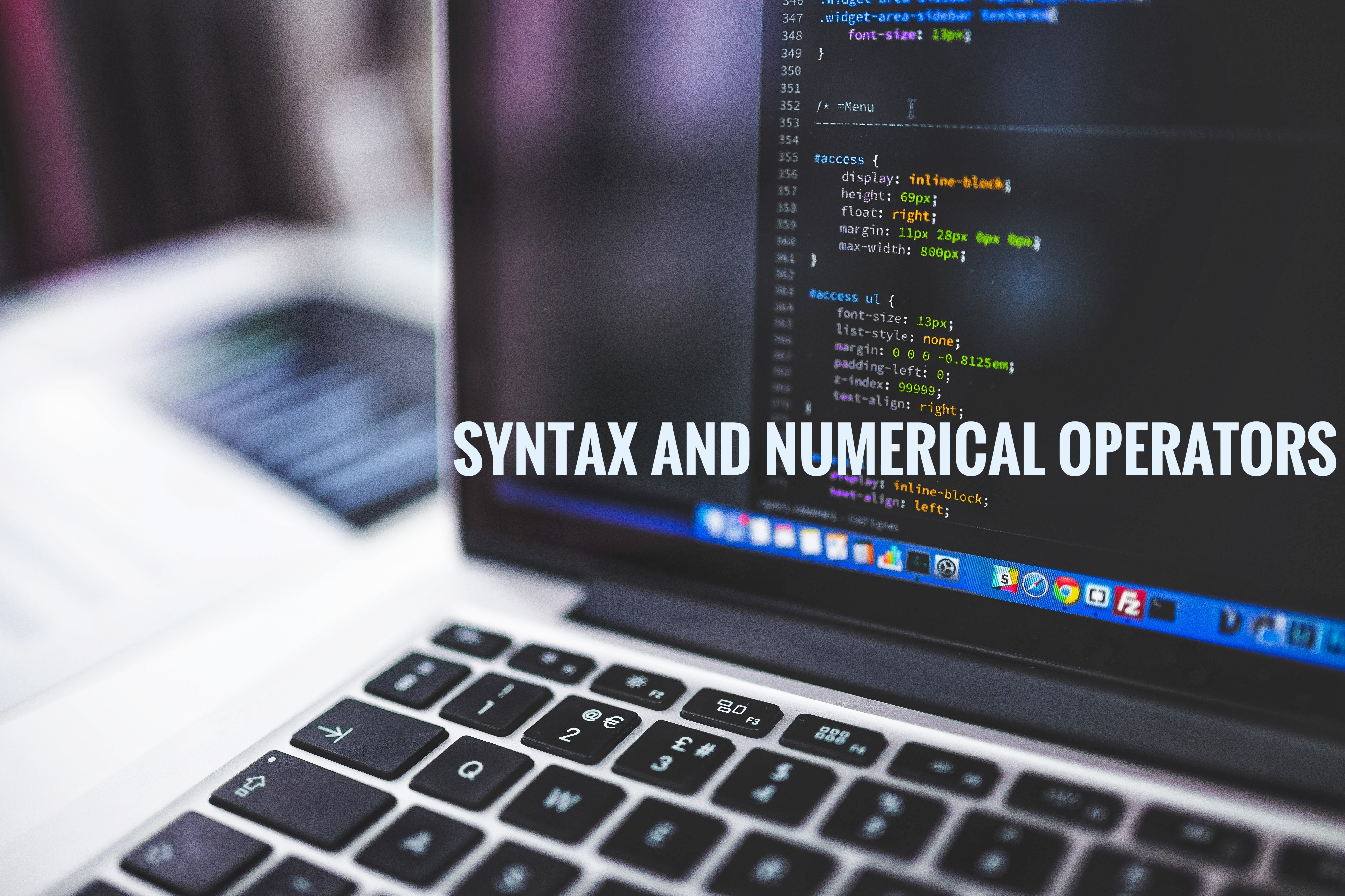 Syntax and Numerical operators