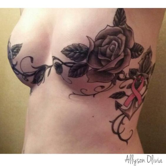 Between Breast Tattoo Ideas