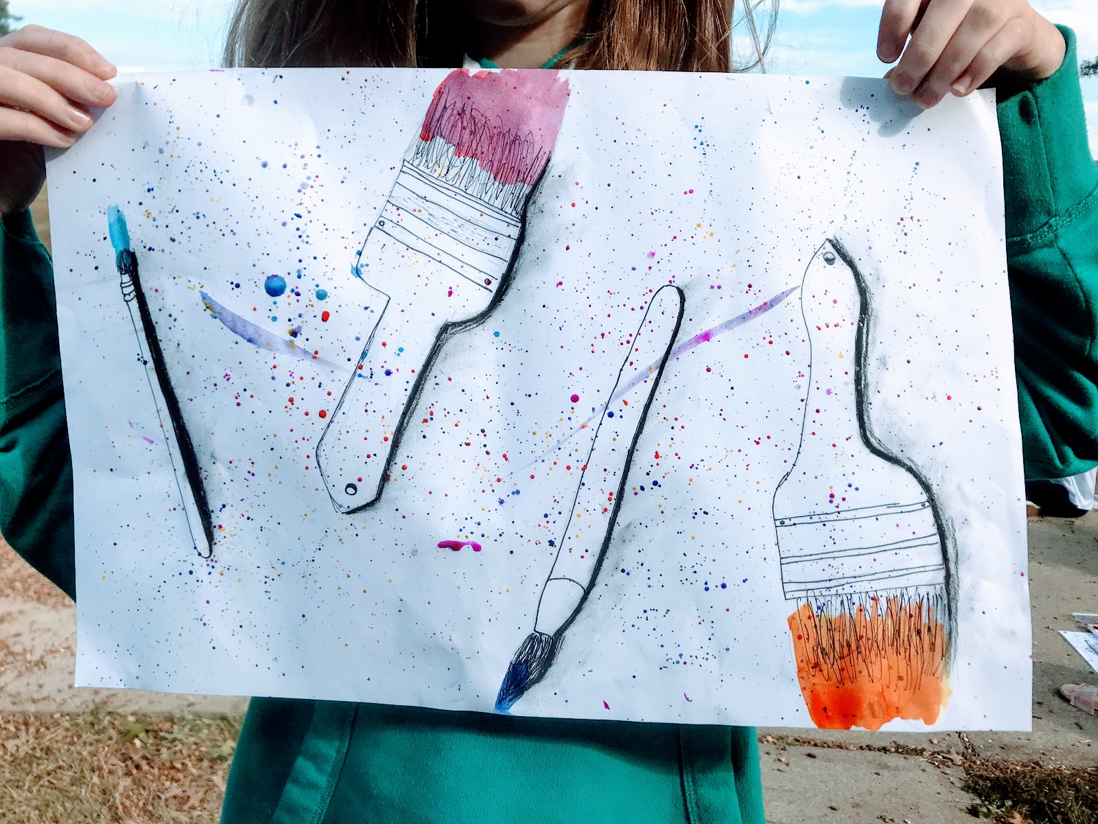 Elements of the Art Room 5th grade Jim Dine inspired paintbrushes