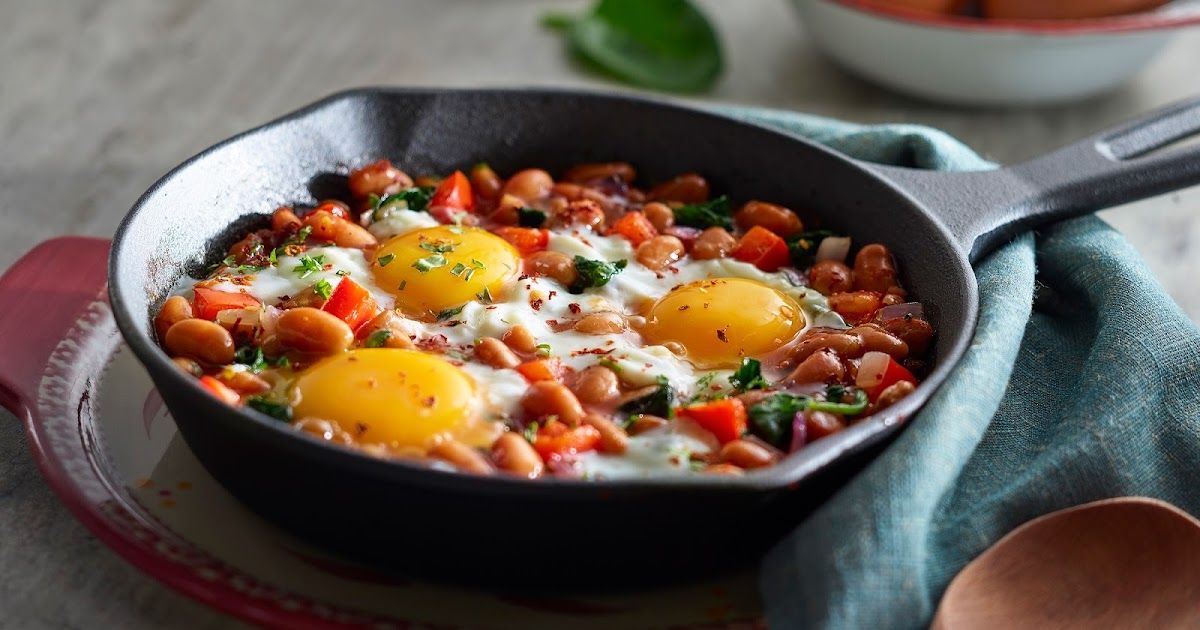 Recipe One Pan Baked Beans with Eggs Cikgu Norazimah