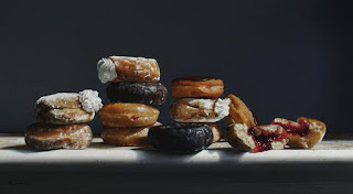 Dulces y Ricas Donas Pintura Realista