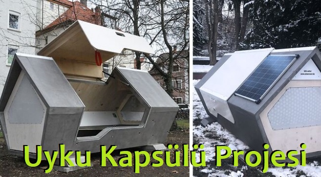 Almanya'da Evsizler İçin Rüzgar ve Su Geçirmeyen Ev "Uyku Kapsülü Projesi"