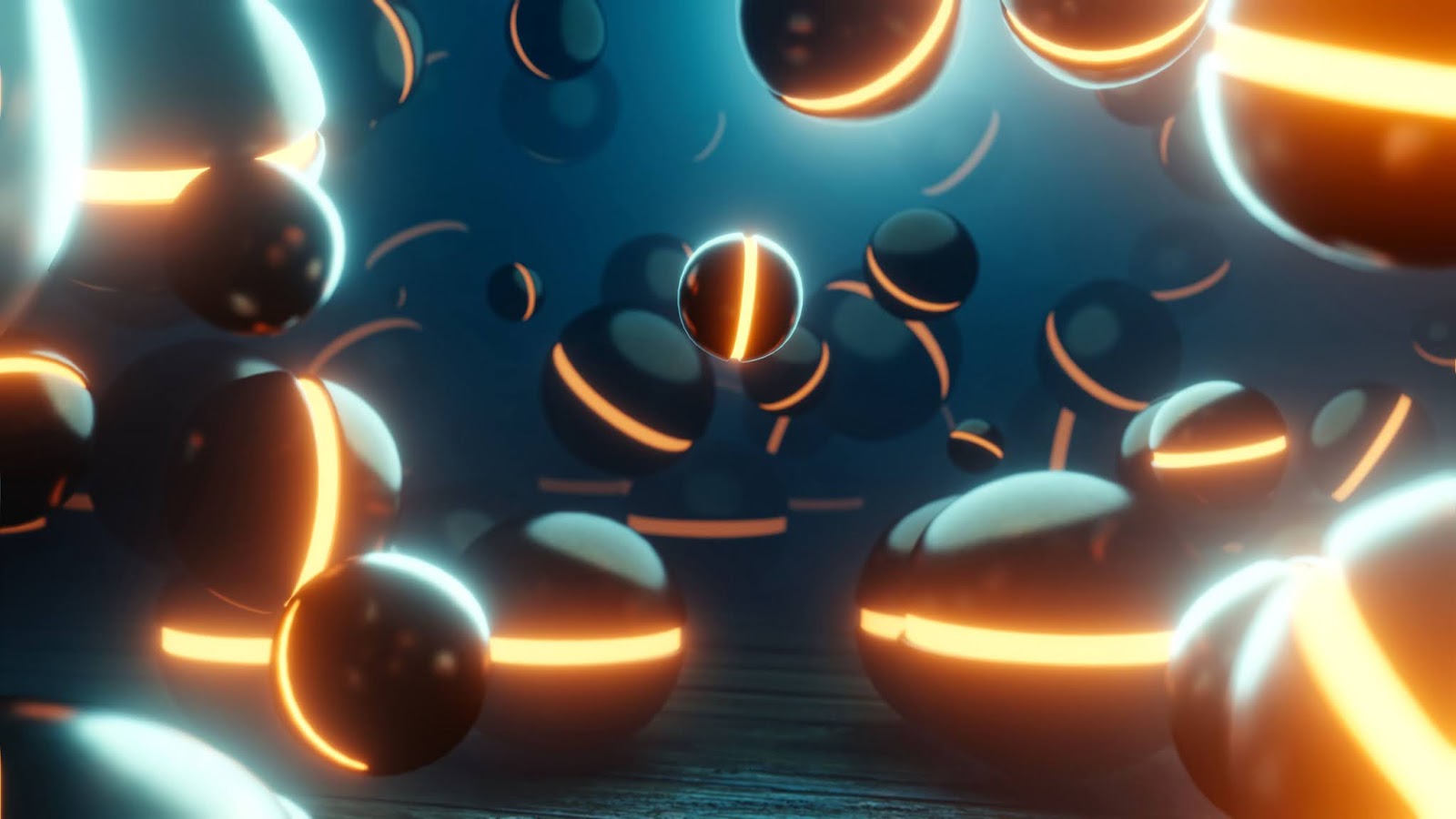 3D Neon Ball Wallpaper