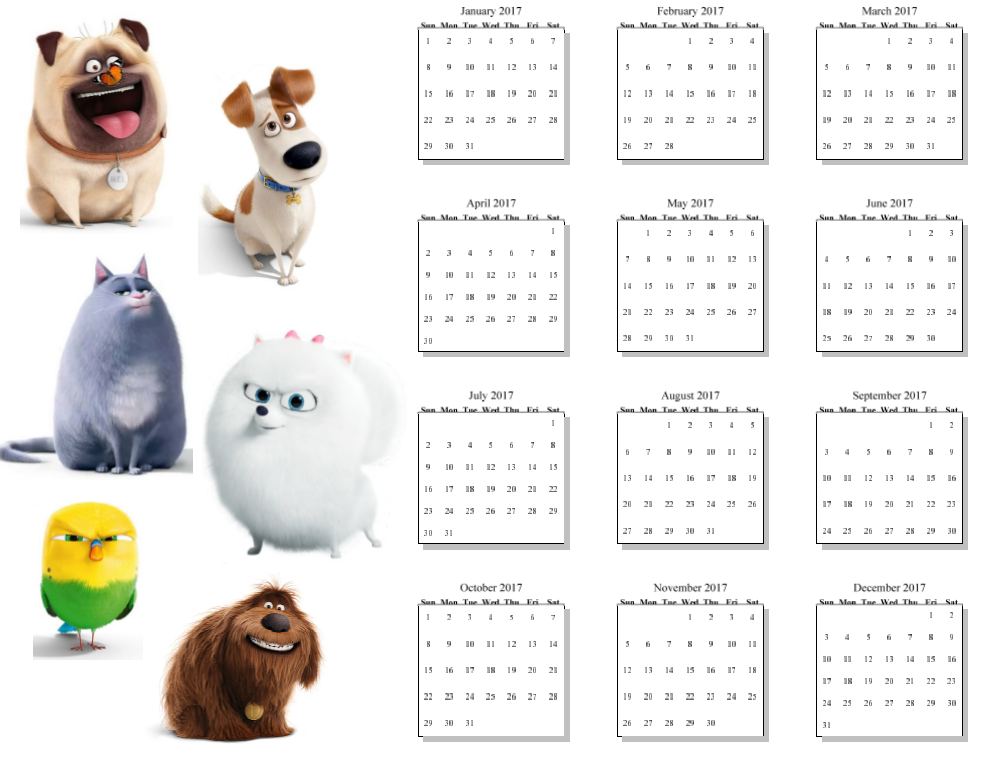 Musings of an Average Mom Secret Life of Pets Calendars
