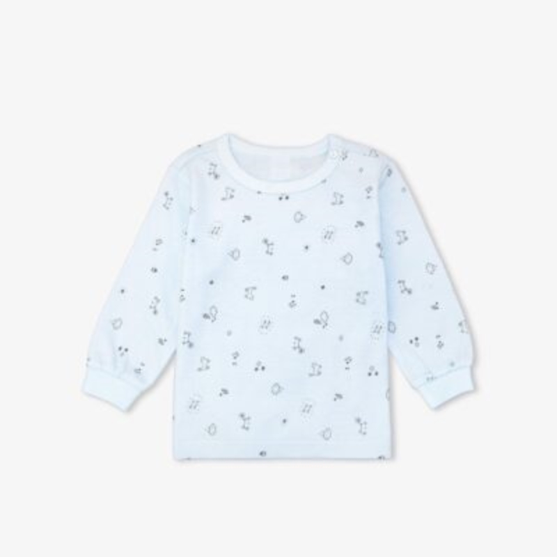 SET 5 áo dài tay Miomio cài vai mỏng – Size 12M, Mèo xanh