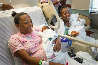 Twin Sisters Shaakira White and Zaakira Mitchell Give Birth At Same Time