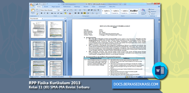 Rpp Fisika Kurikulum 2013 Kelas 11 Xi Sma Ma Revisi Terbaru Tahun 2019 2020 Dokumen Berkas Edukasi
