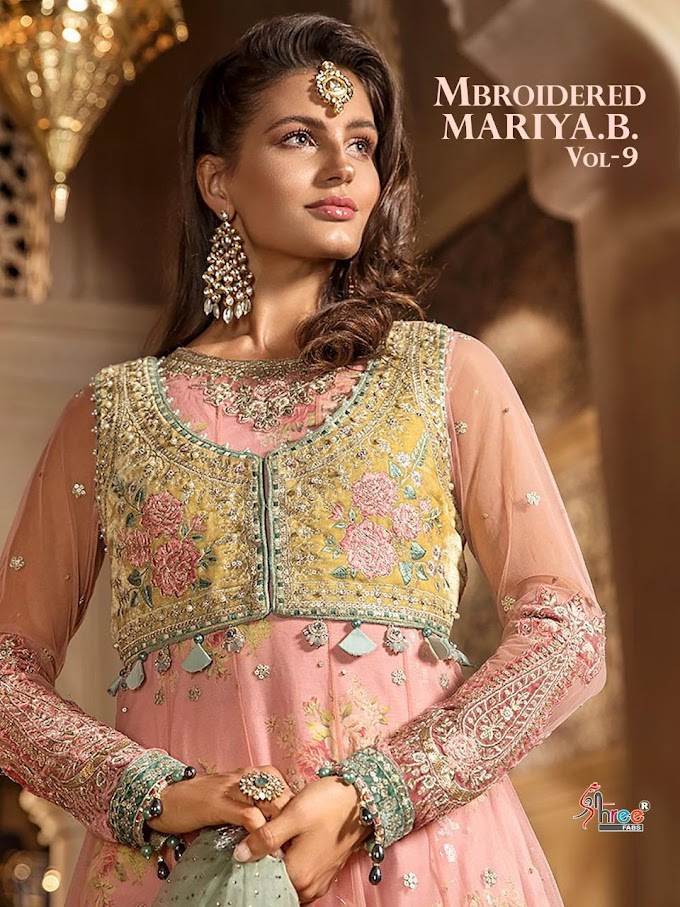 Shree Fab Mbroidered Mariya B vol 9 Pakistani Suits Wholesale 