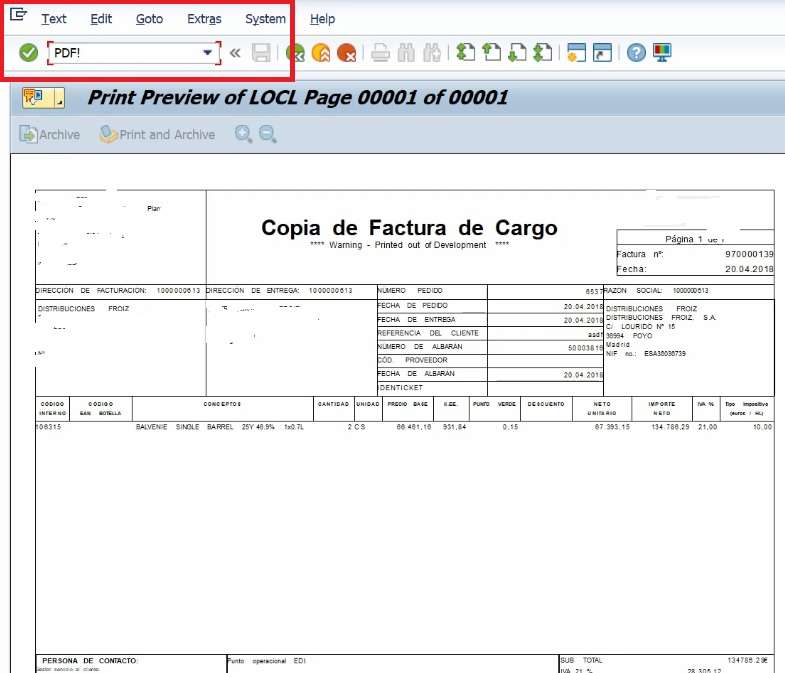 Preview & Download SAP Invoice In PDF Format