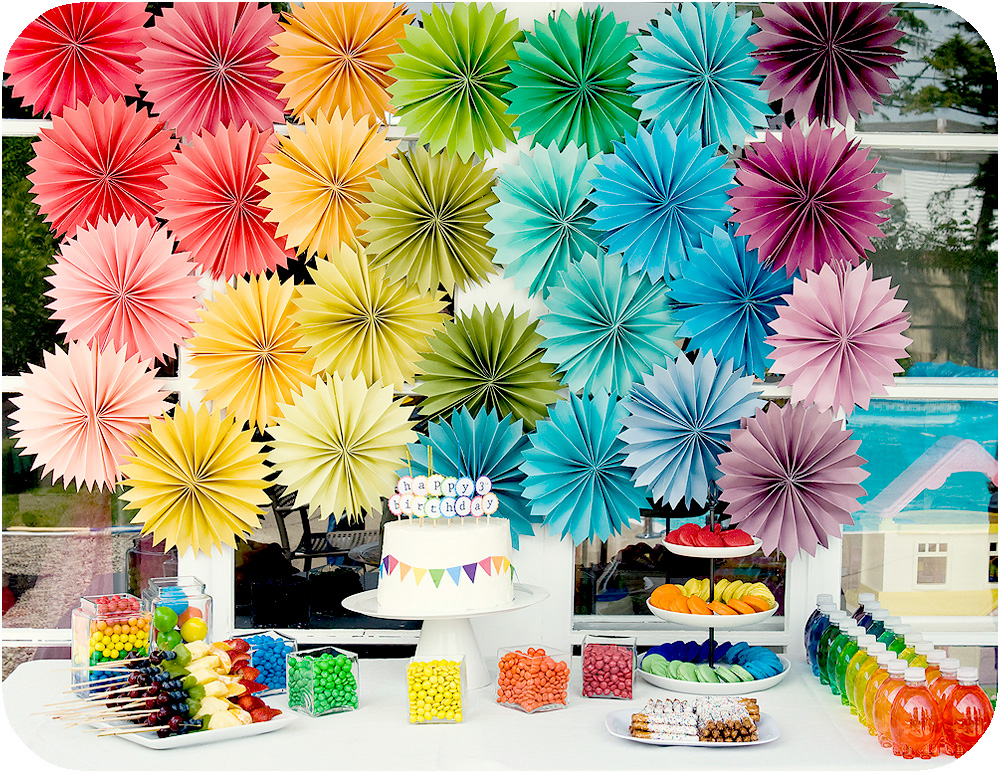 Rainbow Birthday Party Ideas Pinterest